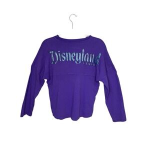 Disney Parks Resort Purple Disneyland Spirit Jersey Shirt Youth XL Glitter Logo